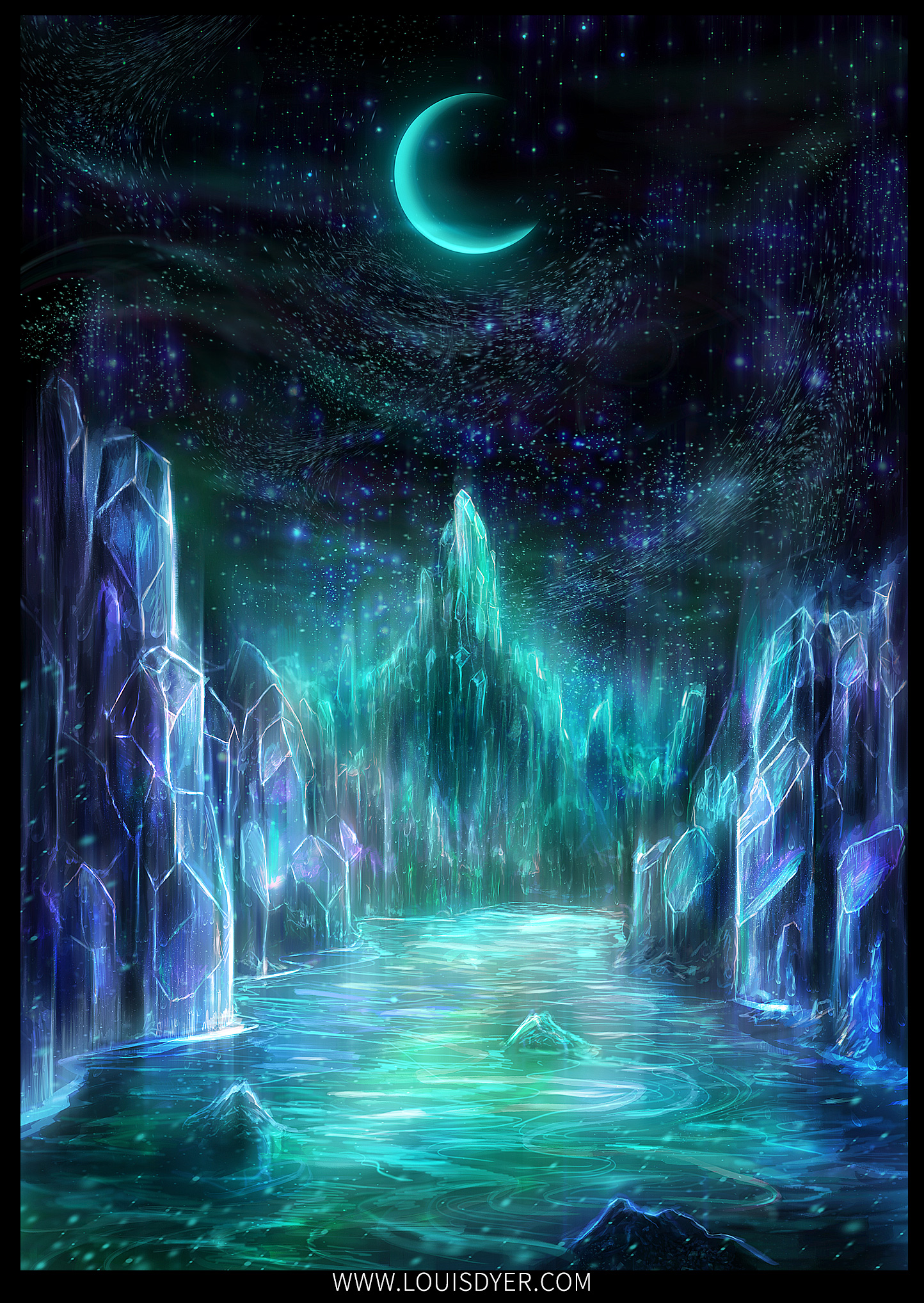 The Midnight Realms - Digital Painting created with the Huion 185 GT graphics tablet ...1444 x 2036